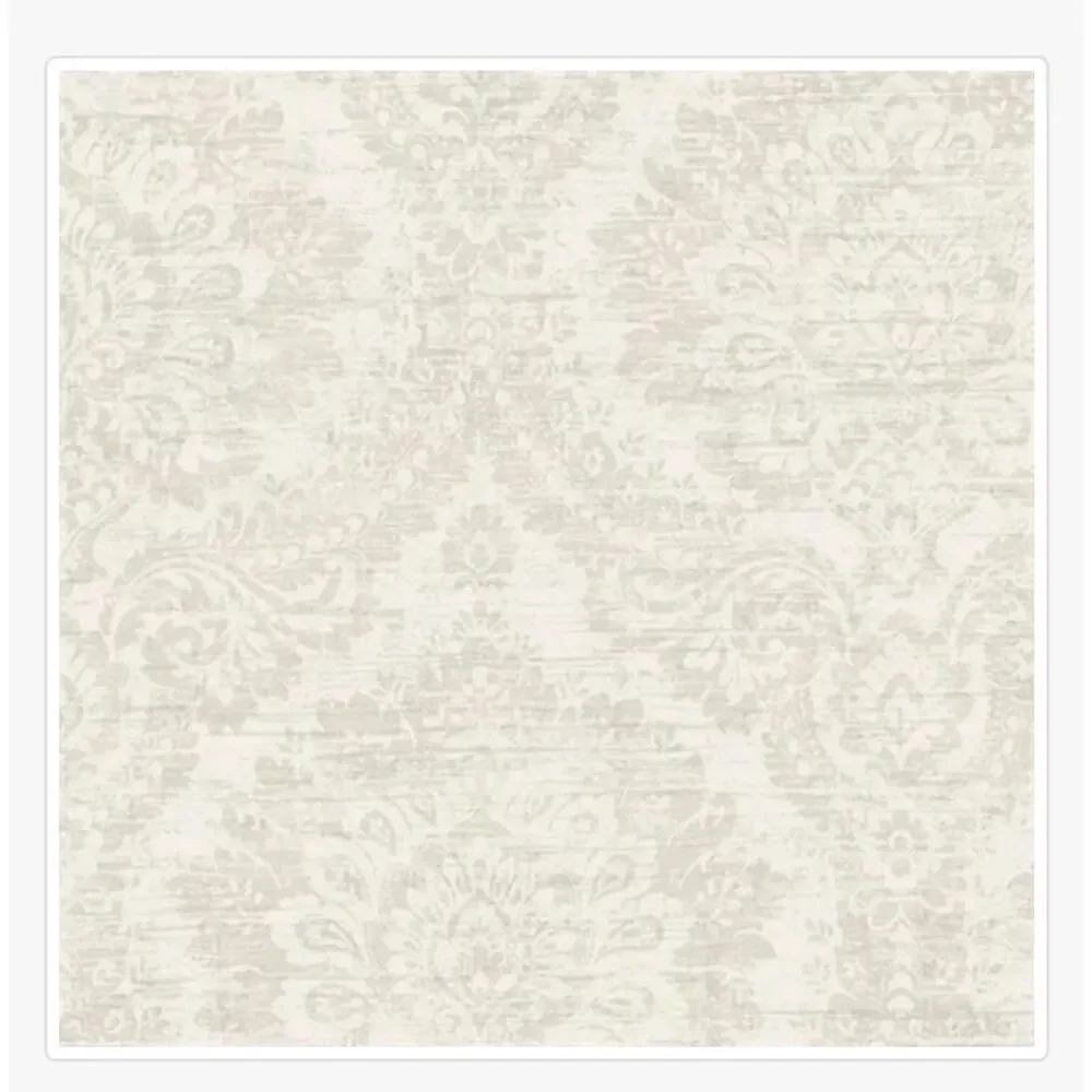 Kauai Beige Damask‎ Wallpaper Monochrome Washable Designer High-end